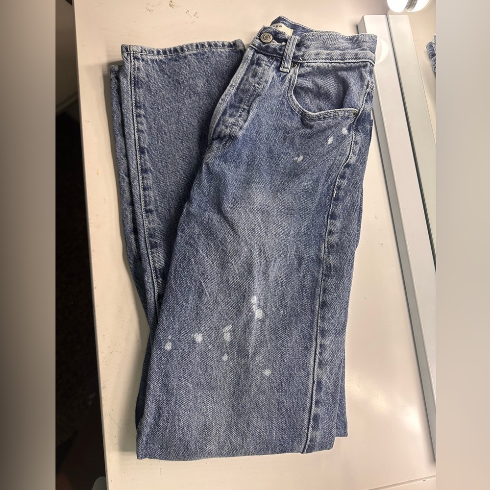 PacSun Classic Blue Denim Jeans with Splatter detail